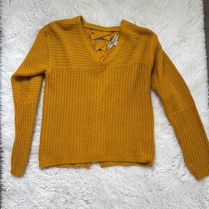 Mustard V-Neck Sweater